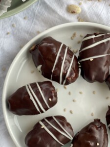 Peanut-Tahini Crunch Stuffed Dates